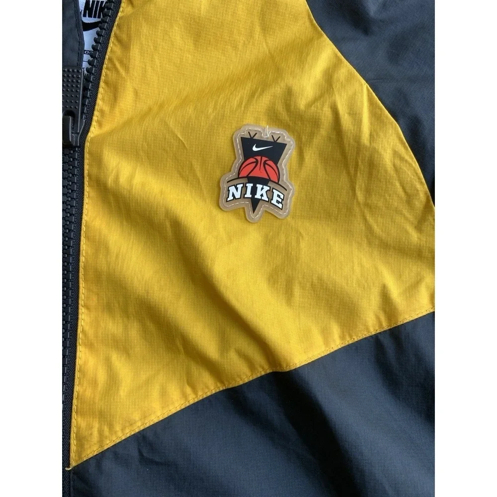 Nike Basketball Frenzy Skull Full Zip Hooded Boys Windbreaker Jacket Black Large